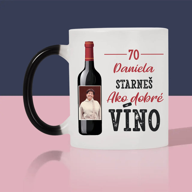 Zdjęcie I Podpis: Jak Dobre Wino - Kubek z Nadrukiem | SK
