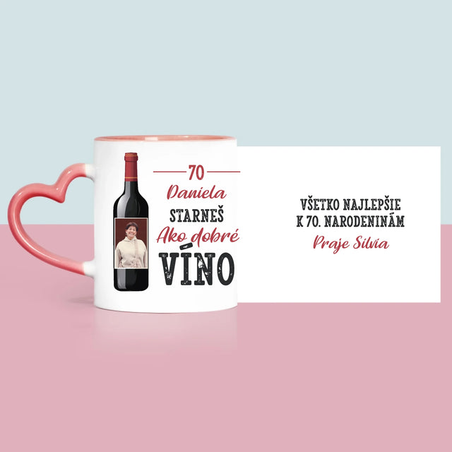 Zdjęcie I Podpis: Jak Dobre Wino - Kubek z Nadrukiem | SK