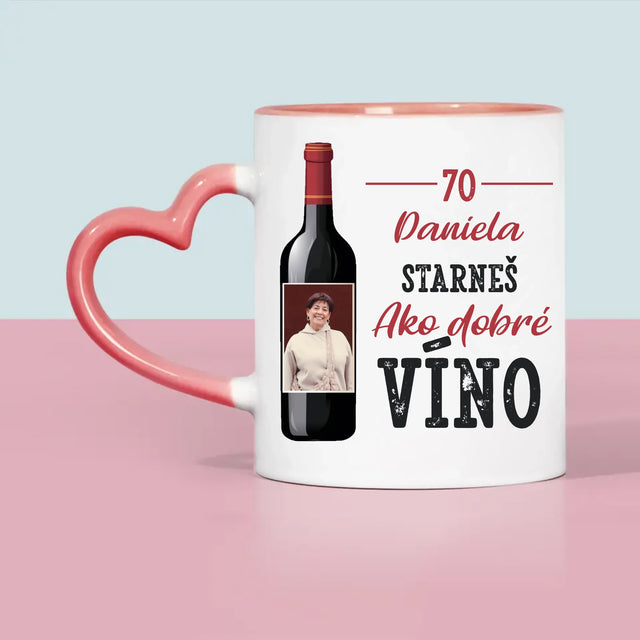Zdjęcie I Podpis: Jak Dobre Wino - Kubek z Nadrukiem | SK