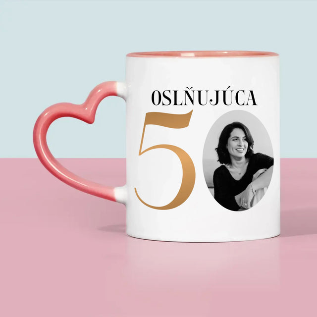 Zdjęcie I Podpis: Olśniewająca 50 - Kubek z Nadrukiem | SK