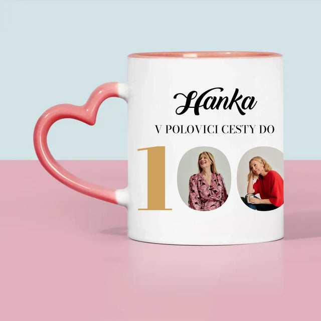 Fotokolaż: W Połowie Drogi Do 100 - Kubek z Nadrukiem | SK