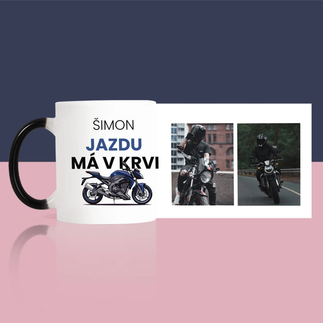 Fotokolaż: Ma Jazdę We Krwi - Kubek z Nadrukiem | SK