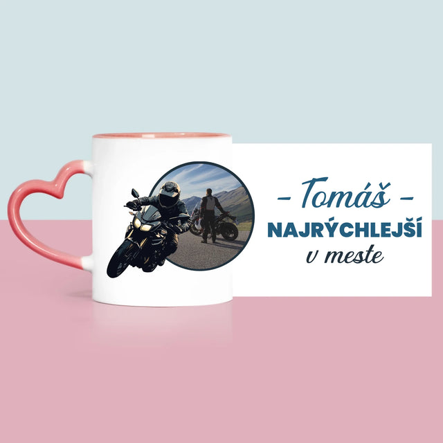Zdjęcie I Podpis: Najszybszy W Mieście - Kubek z Nadrukiem | SK