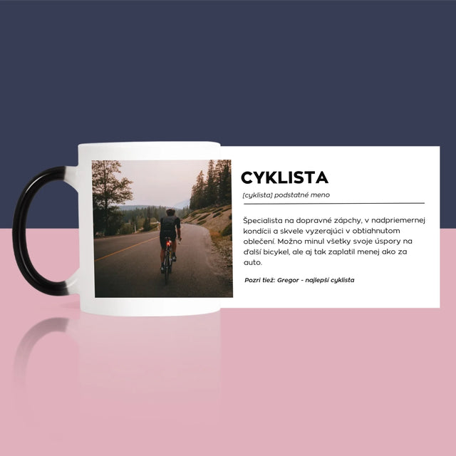 Fotografia A Podpis: Cyklista Definícia - Hrnček