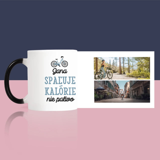 Fotokoláž: Spaľuje Kalórie, Nie Palivo - Hrnček