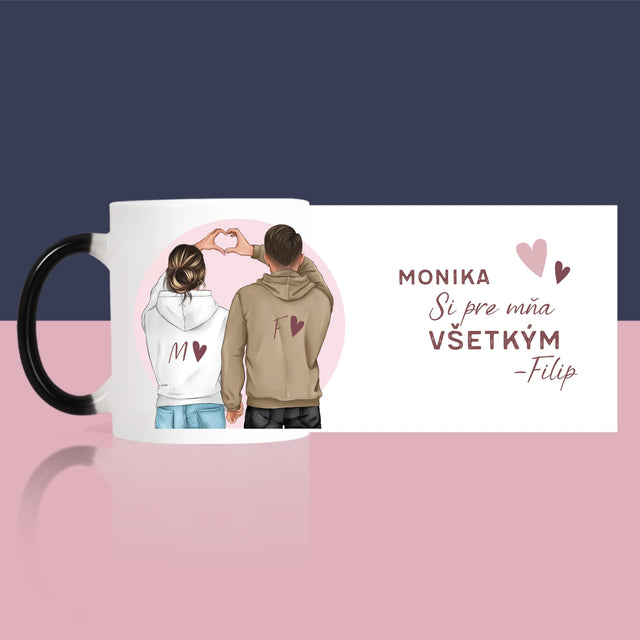 Tvorenie Postavy: Pár Srdce - Hrnček