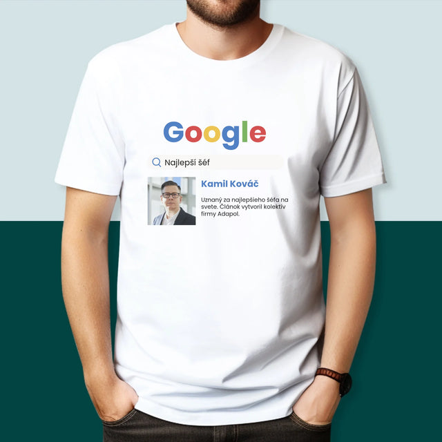 Fotografia A Podpis: Najlepší Šéf Výsledky Google - Pánske Tričko