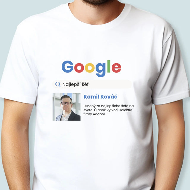 Fotografia A Podpis: Najlepší Šéf Výsledky Google - Pánske Tričko