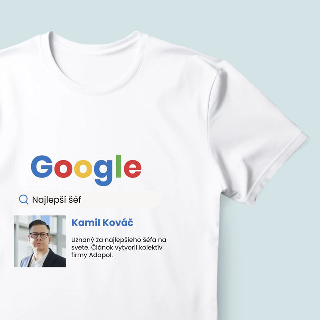 Fotografia A Podpis: Najlepší Šéf Výsledky Google - Pánske Tričko