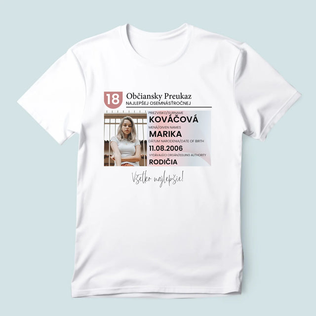 Zdjęcie i Podpis: Dowód Osobisty - Koszulka Męska | SK