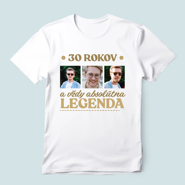 Fotokoláž: 30 Rokov A Vždy Legenda - Pánske Tričko