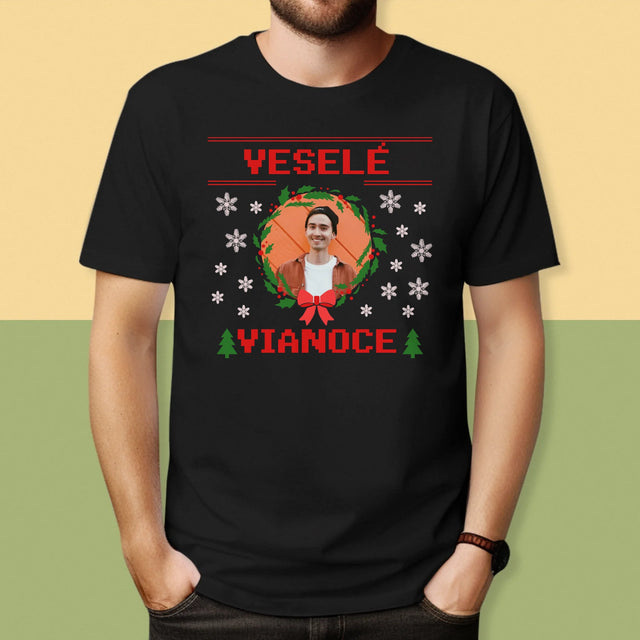 Fotografia A Podpis: Vianočný Sveter - Pánske Tričko