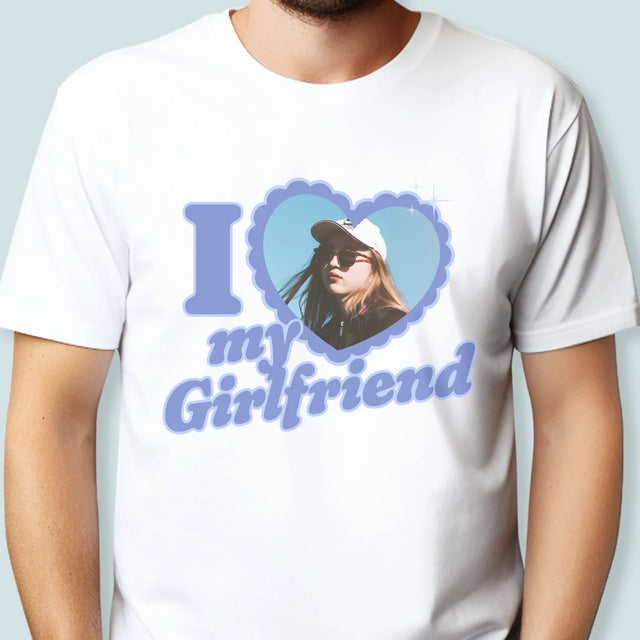 Fotografia A Podpis: I Love My Girlfriend - Pánske Tričko