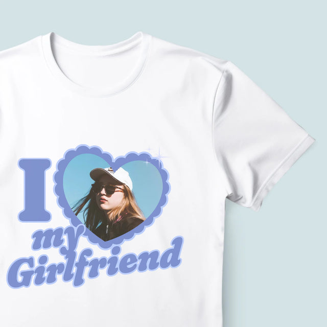 Fotografia A Podpis: I Love My Girlfriend - Pánske Tričko