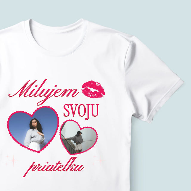 Fotokoláž: Milujem Svoju Priateľku - Pánske Tričko