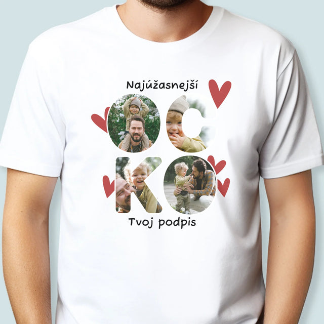 Slovo Z Fotografií: Najúžasnejší Ocko - Pánske Tričko