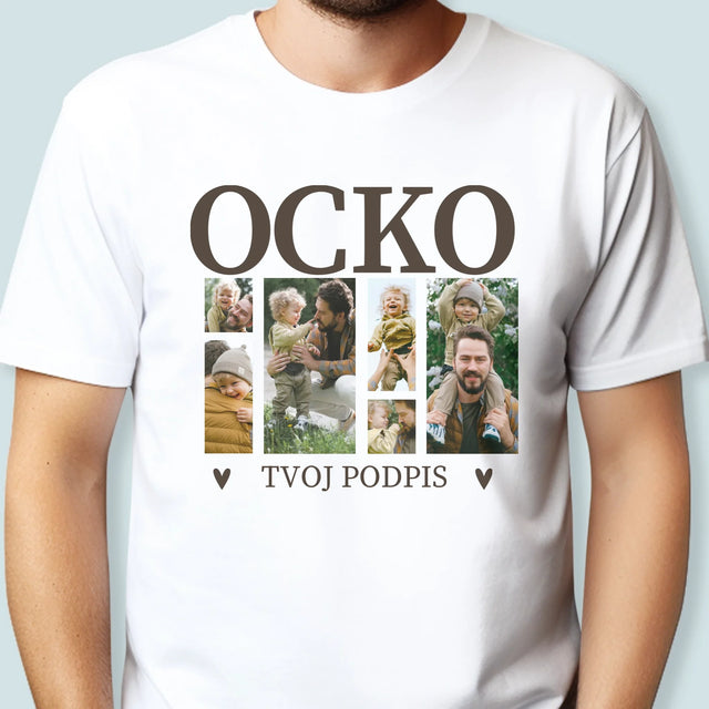 Fotokoláž: Ocko S Podpisom - Pánske Tričko