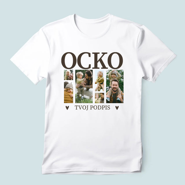 Fotokoláž: Ocko S Podpisom - Pánske Tričko