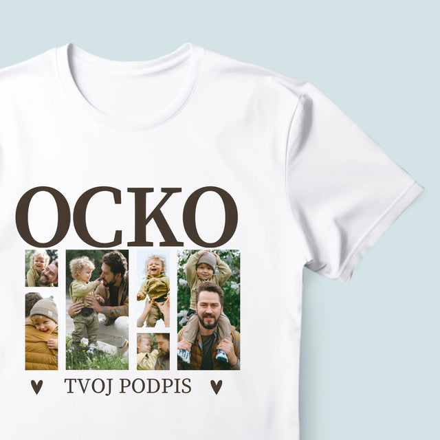Fotokoláž: Ocko S Podpisom - Pánske Tričko