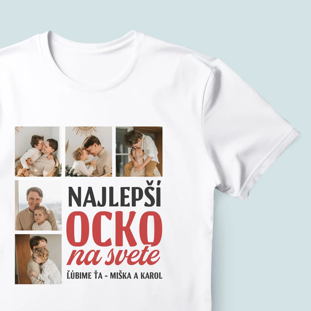 Fotokoláž: Najlepší Ocko Na Celom Svete - Pánske Tričko