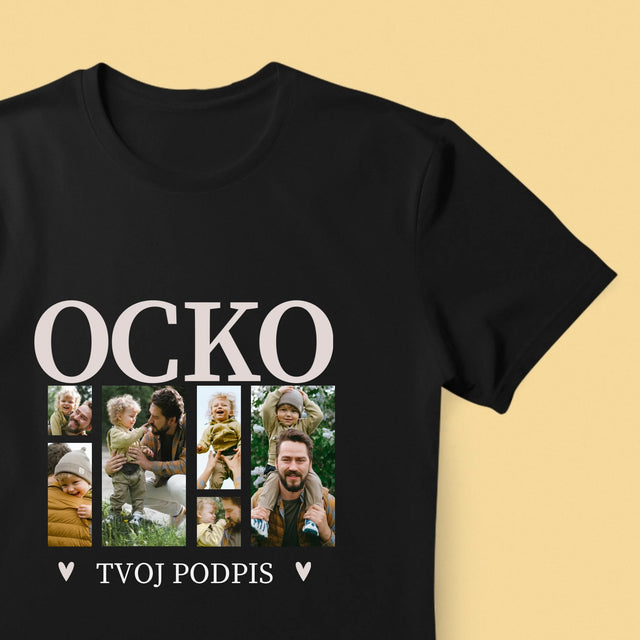 Fotokoláž: Ocko S Podpisom - Pánske Tričko