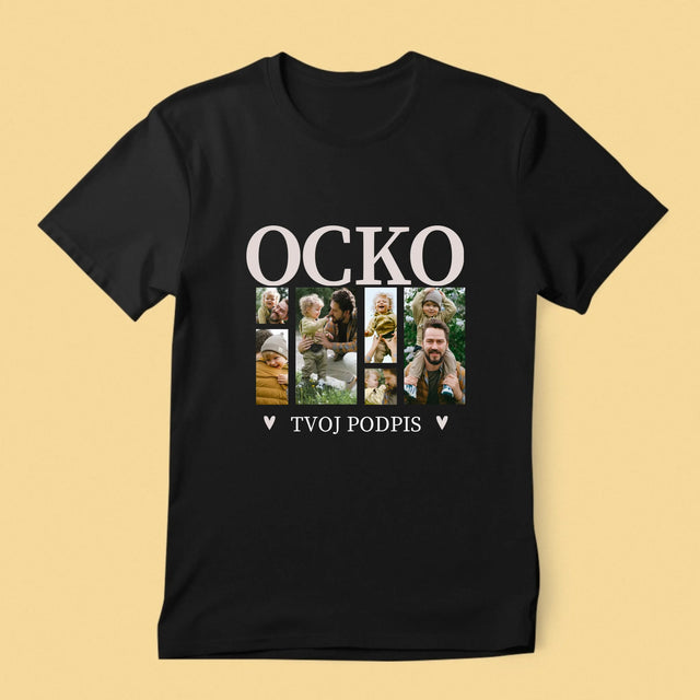 Fotokoláž: Ocko S Podpisom - Pánske Tričko