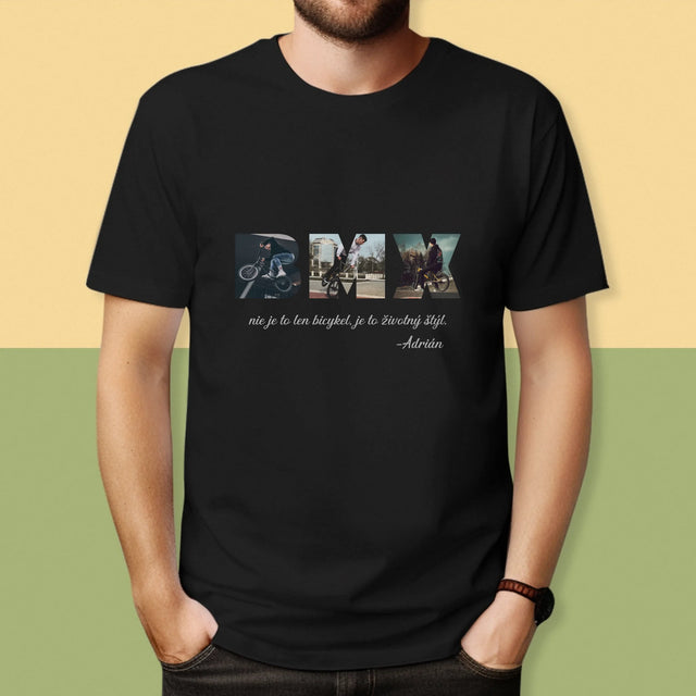 Słowo Ze Zdjęć: Bmx - Koszulka Męska z Nadrukiem | SK
