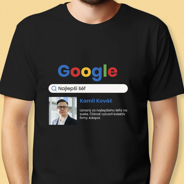 Fotografia A Podpis: Najlepší Šéf Výsledky Google - Pánske Tričko