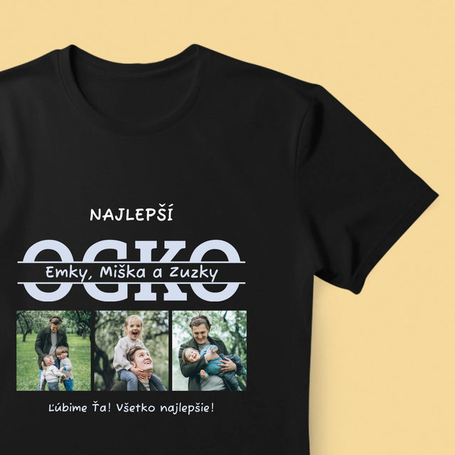 Fotokoláž: Najlepší Ocko Mená - Pánske Tričko