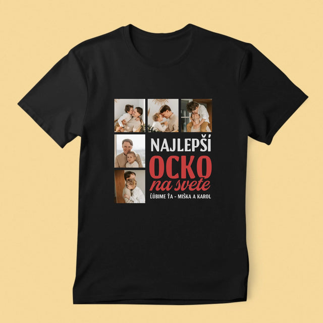 Fotokoláž: Najlepší Ocko Na Celom Svete - Pánske Tričko