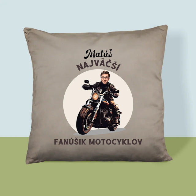 Tvoja Postava: Fanúšik Motocyklov - Vankúš 