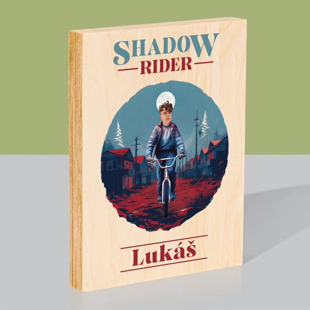 Tvoja Postava: Shadow Rider - Tlač Na Drevo (Vertikálne)