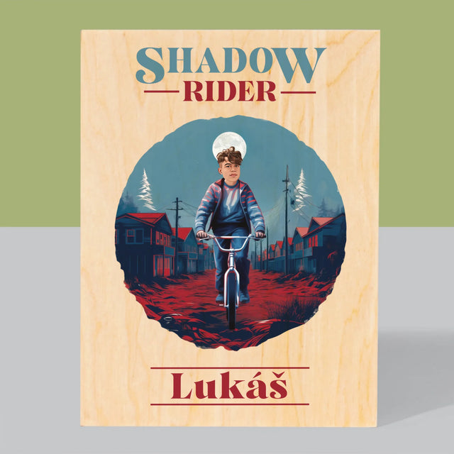 Tvoja Postava: Shadow Rider - Tlač Na Drevo (Vertikálne)